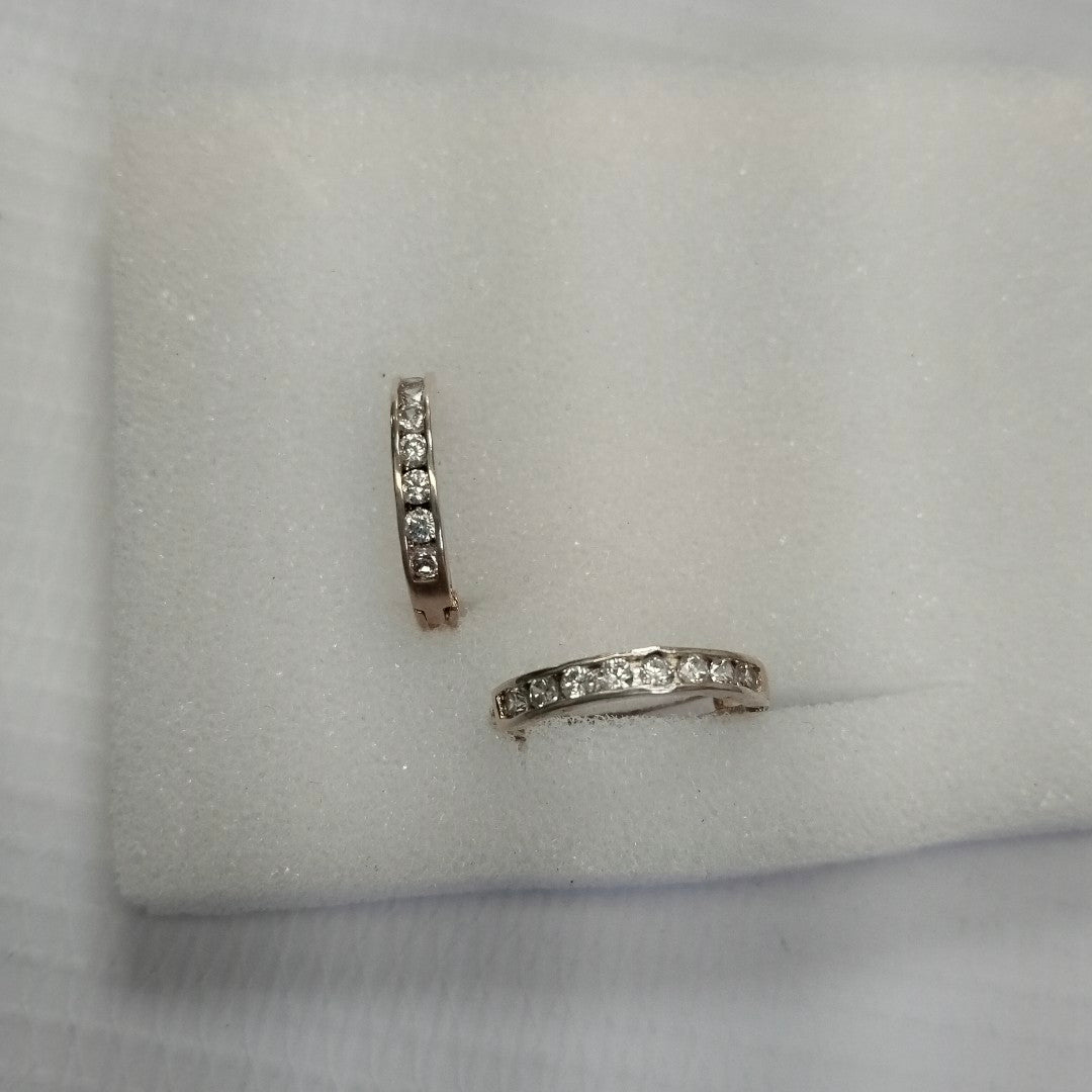ARRACADAS C/CIRCONIAS PLATA .925 2.2 GR (NUEVO)