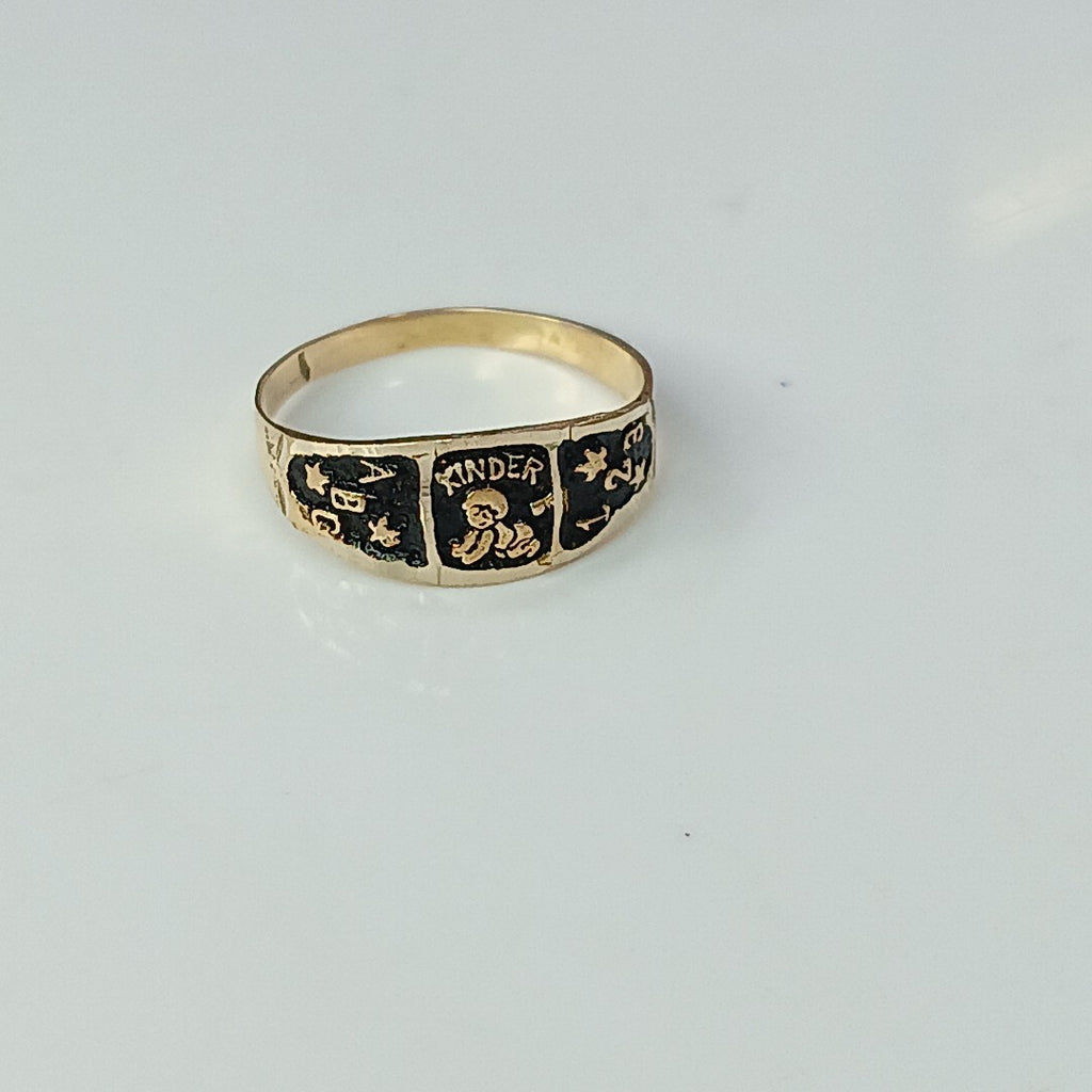 ANILLO DE GRADUACIÓN ORO 8 K 0.8 GRMS (SEMINUEVO)
