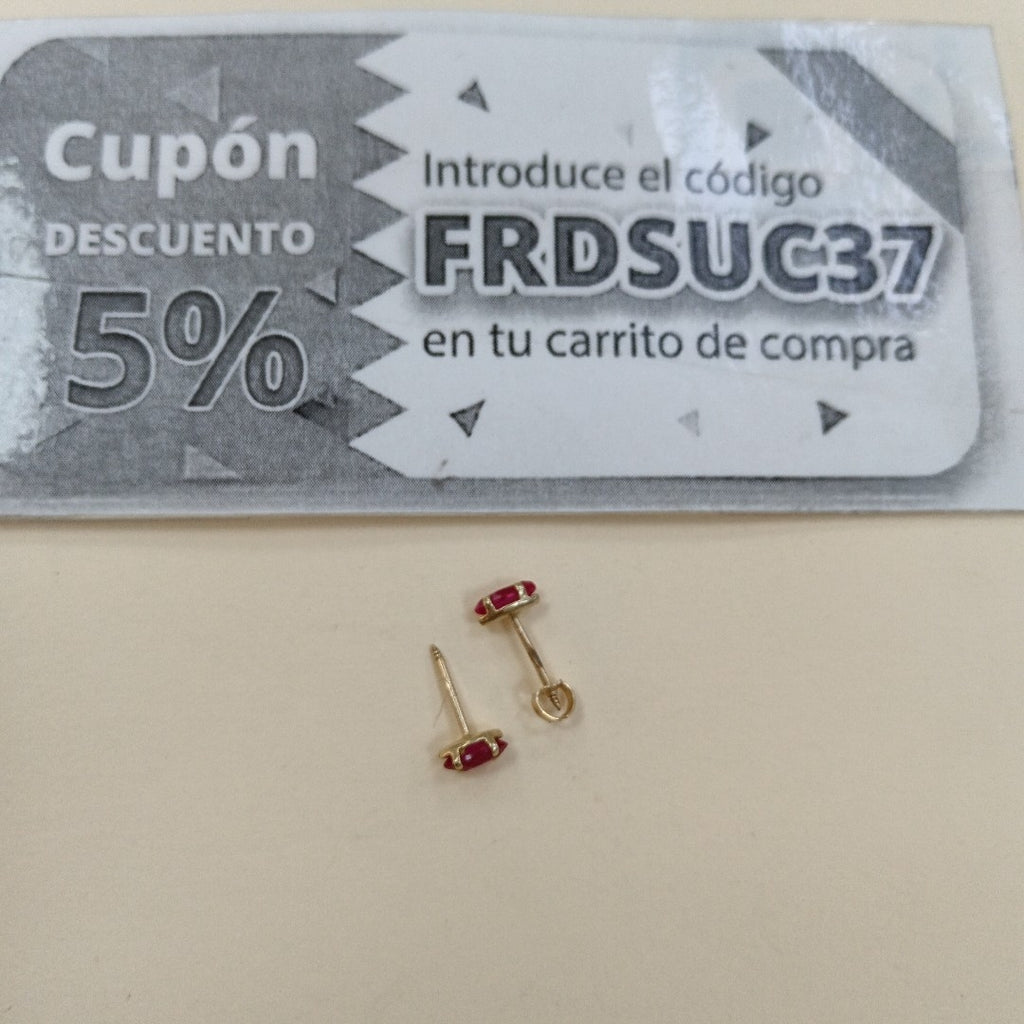 ARETES PAR ORO 10 K 0.5 GRMS (SEMINUEVO)
