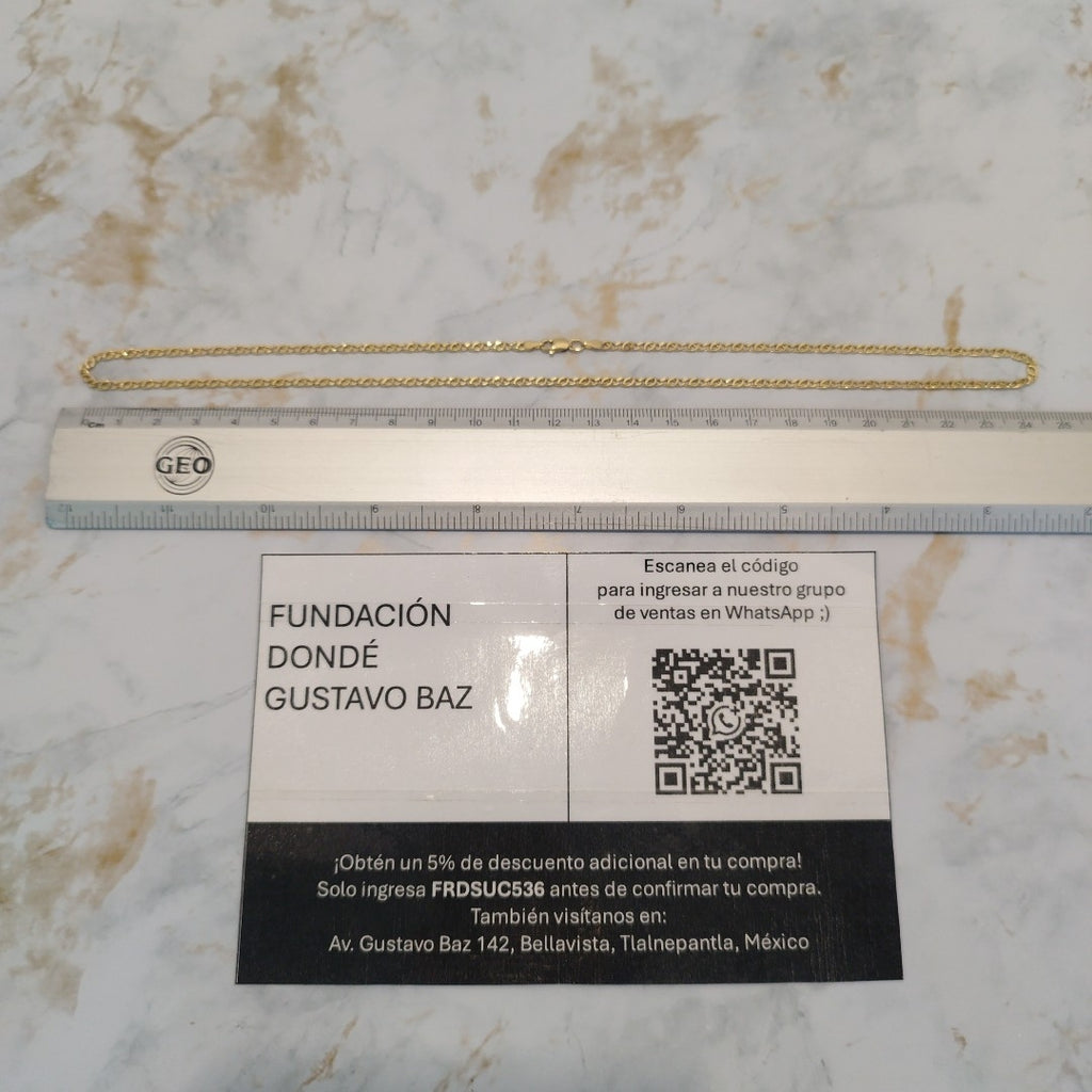 CADENA ORO 14 K 3.3 GRMS (SEMINUEVO)