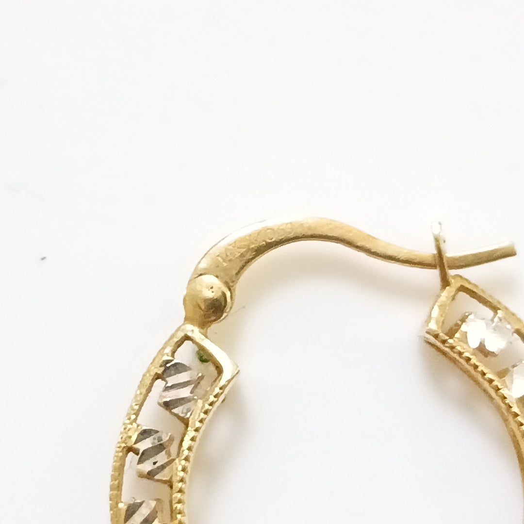 ARRACADAS PAR ORO, RODIADO 14 K 2.3 GRMS (SEMINUEVO)
