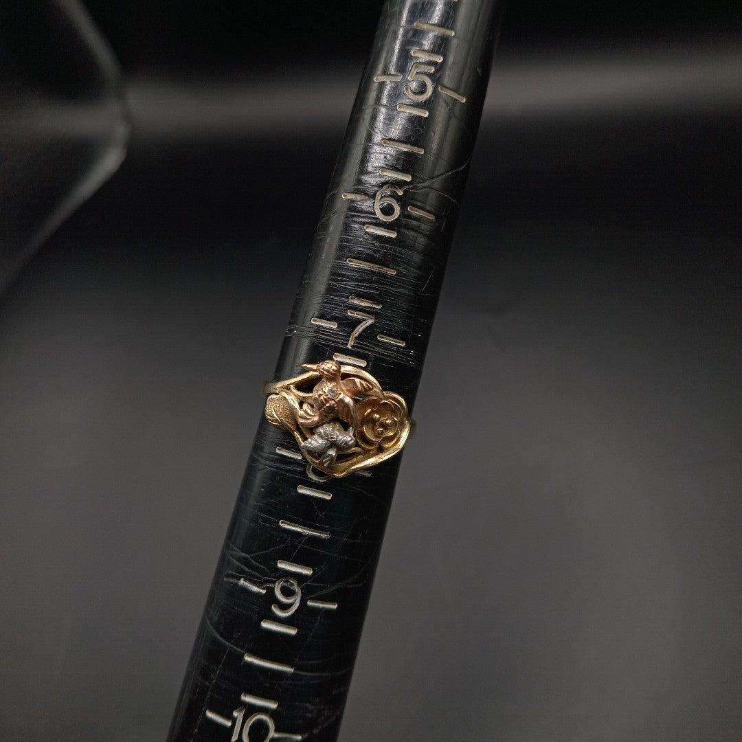 ANILLITO ORO, ORO COMBINADO 14 K 3.5 GRMS (SEMINUEVO)