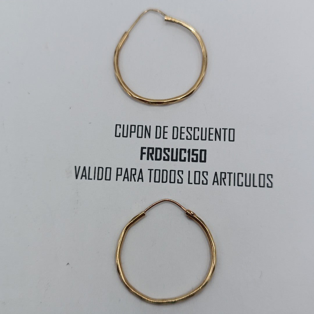 ARRACADAS PAR ORO 14 K 2,10 GRMS (SEMINUEVO)