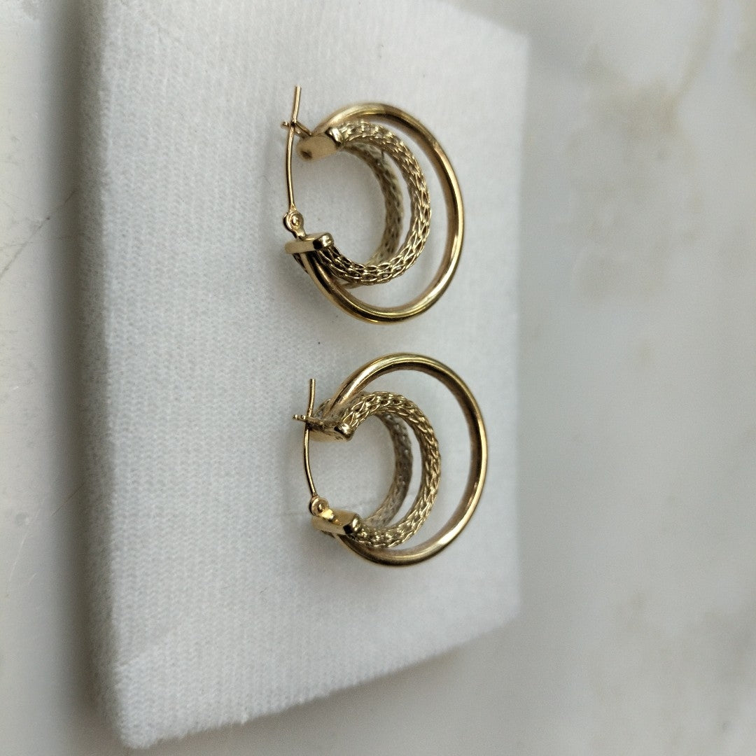 ARRACADAS PAR ORO 14 K 3.7 GRMS (SEMINUEVO)
