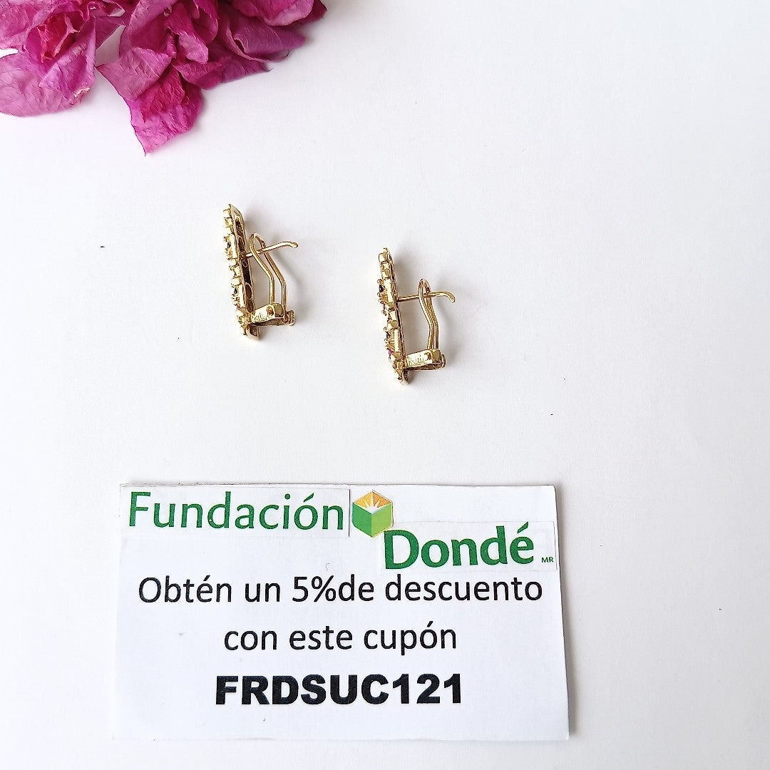 ARETES PAR ORO 14 K 6.8 GRMS (SEMINUEVO)