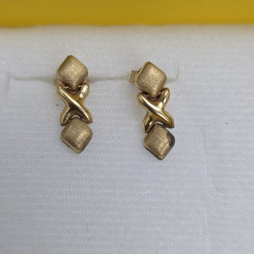 ARETES PAR ORO 14 K 1,70 GRMS (SEMINUEVO)