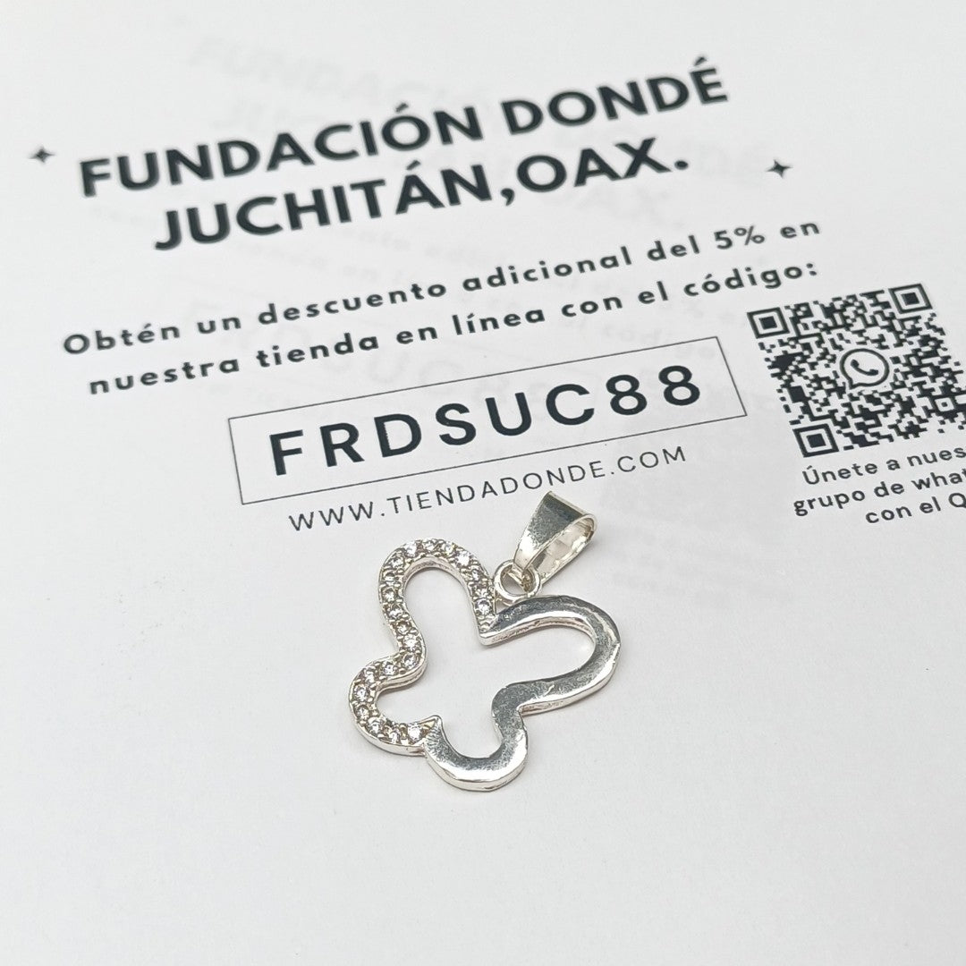 DIJE MARIPOSA C/CIRCONIAS PLATA .925 2.3 GR (NUEVO)