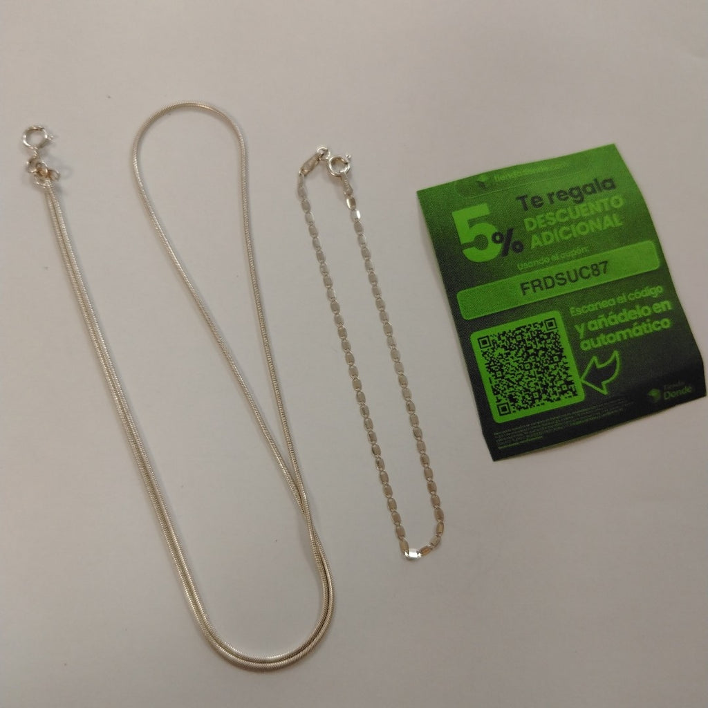 CADENA, PULSERA PLATA 5.5 GRMS (SEMINUEVO)