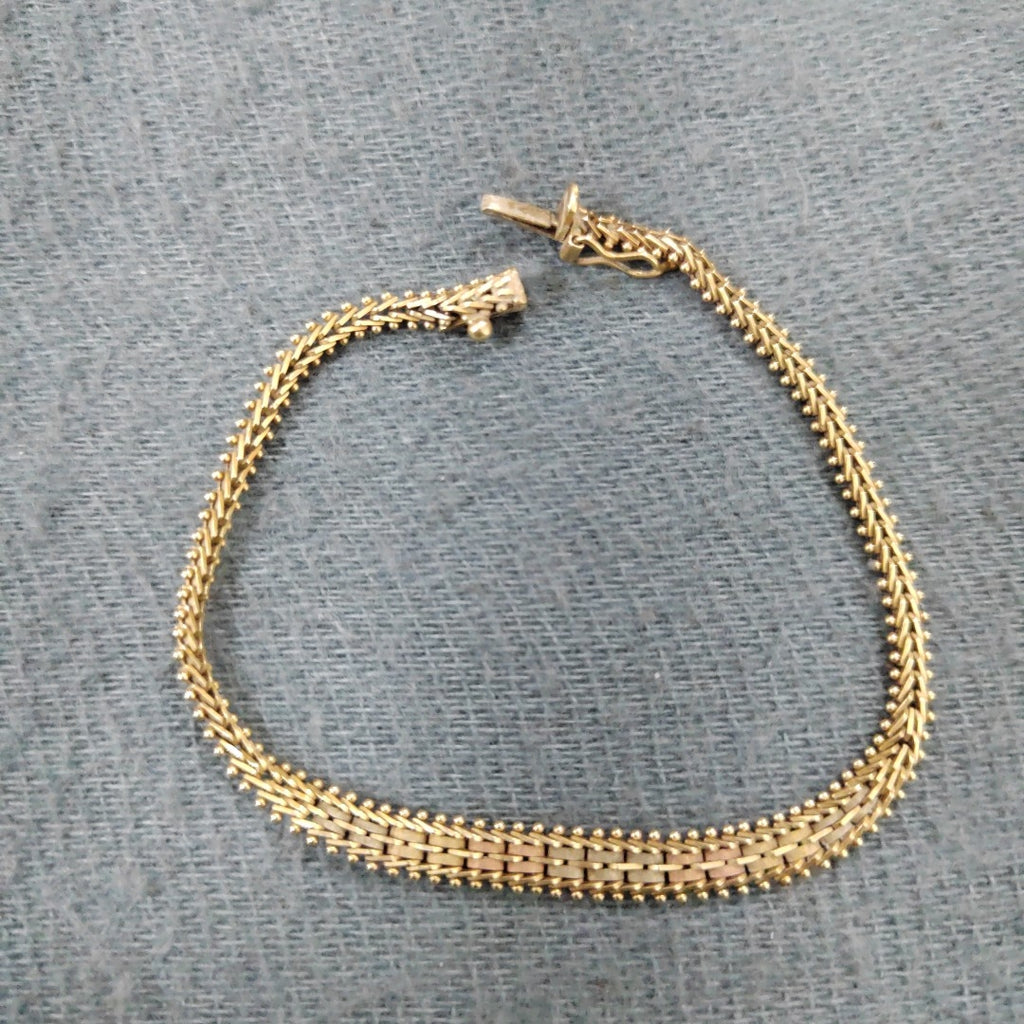 PULSERA ORO COMBINADO 14 K 7,40 GRMS (SEMINUEVO)