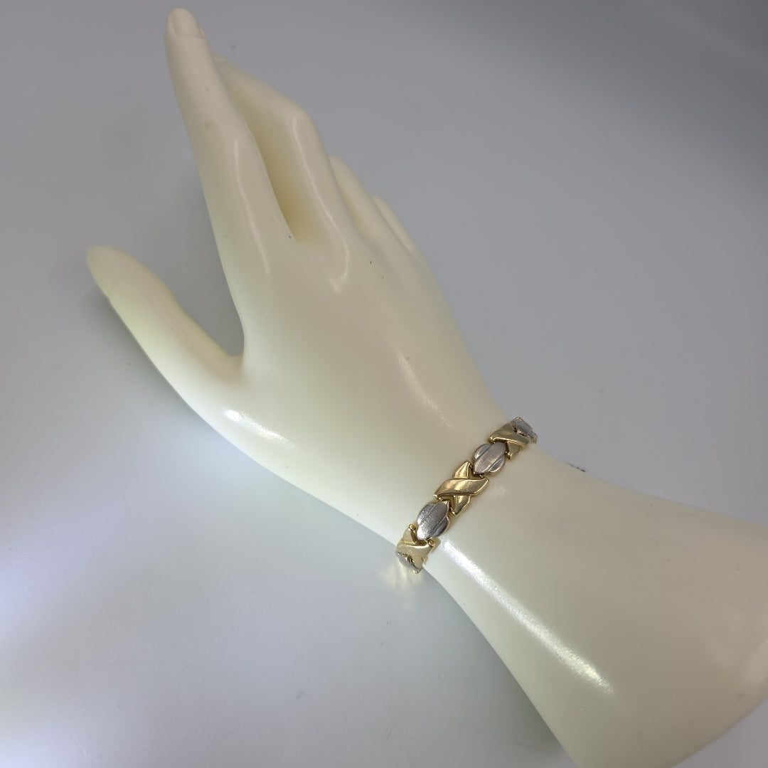 PULSERA ORO, ORO COMBINADO 14 K 10.9 GRMS (SEMINUEVO)