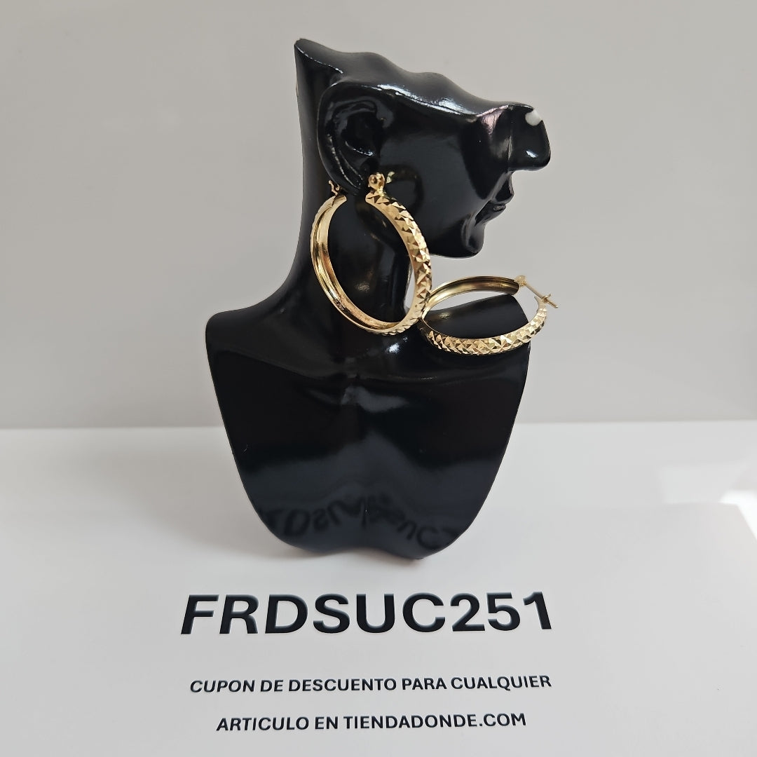 ARRACADAS PAR ORO 14 K 4.7 GRMS (SEMINUEVO)