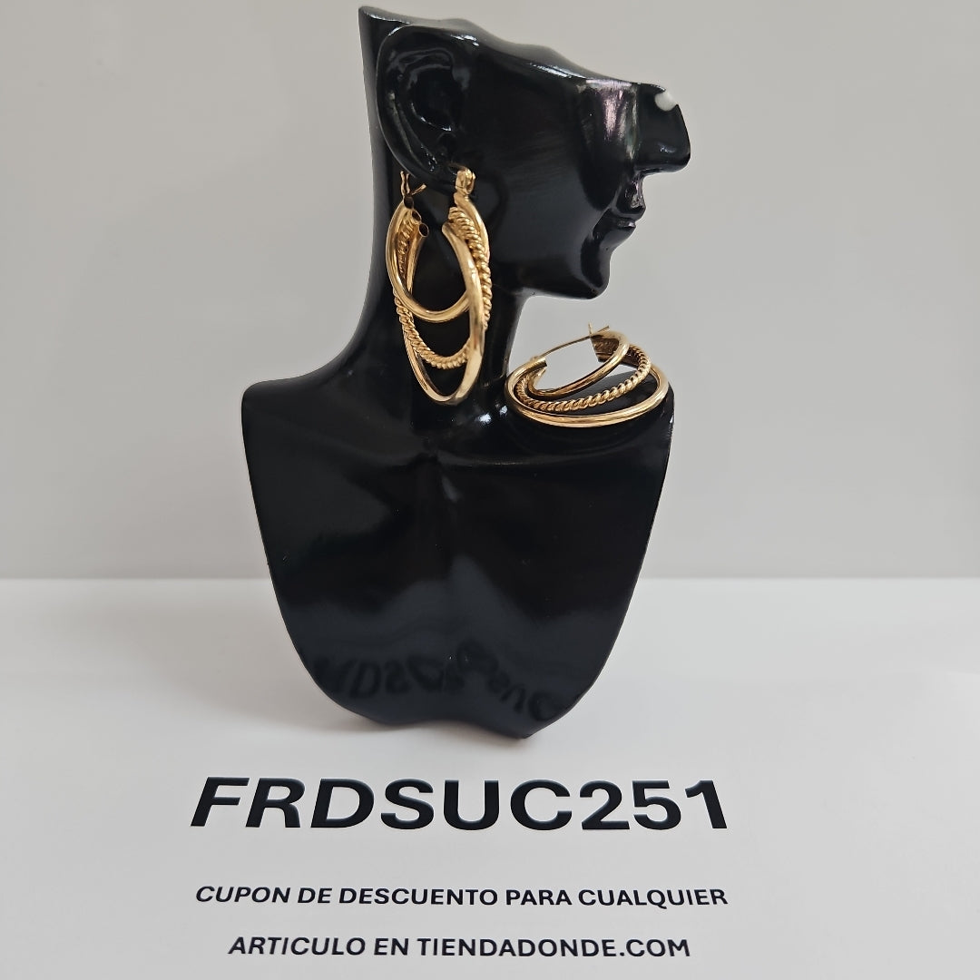 ARRACADAS PAR ORO 14 K 3.9 GRMS (SEMINUEVO)