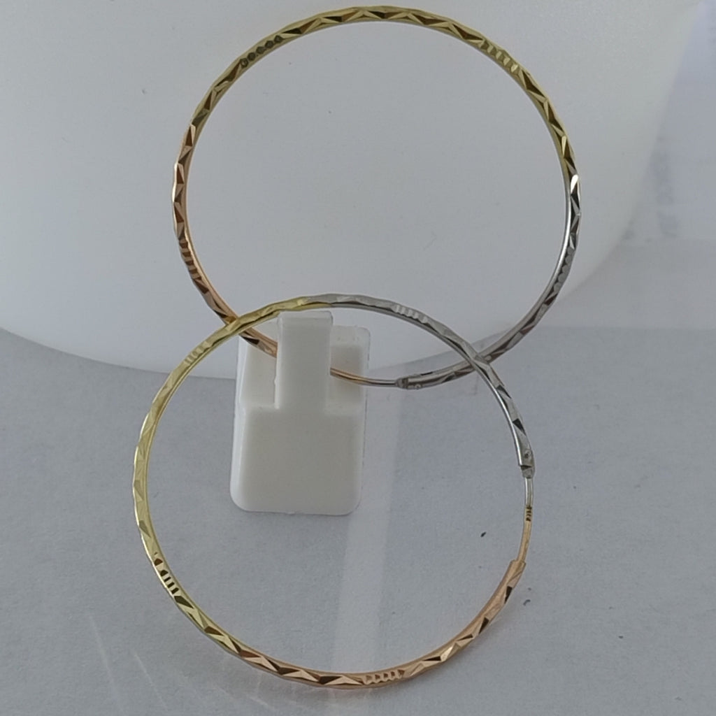 ARRACADAS PAR ORO, ORO COMBINADO 14 K 3.2 GRMS (SEMINUEVO)