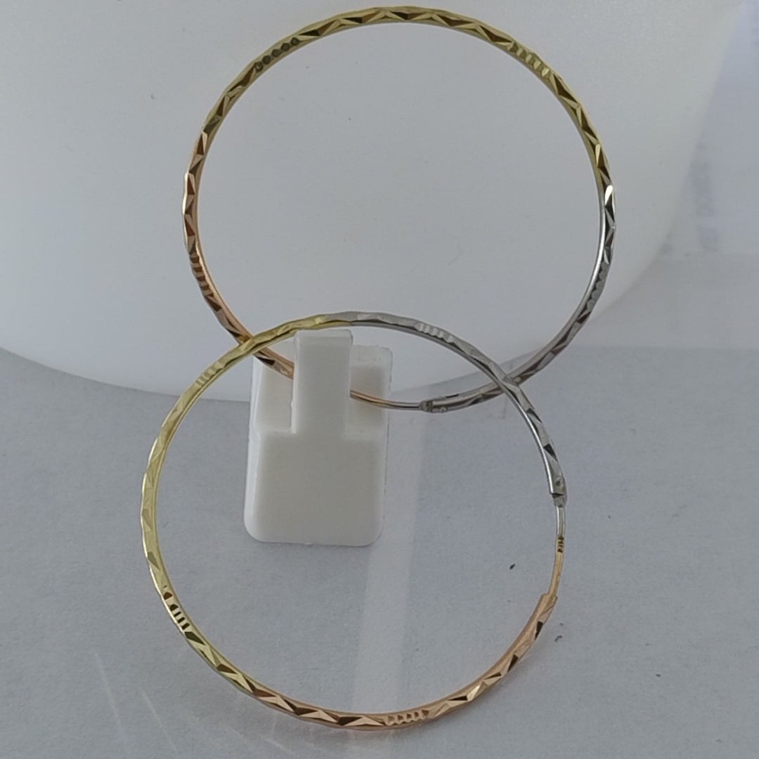 ARRACADAS PAR ORO, ORO COMBINADO 14 K 3.2 GRMS (SEMINUEVO)