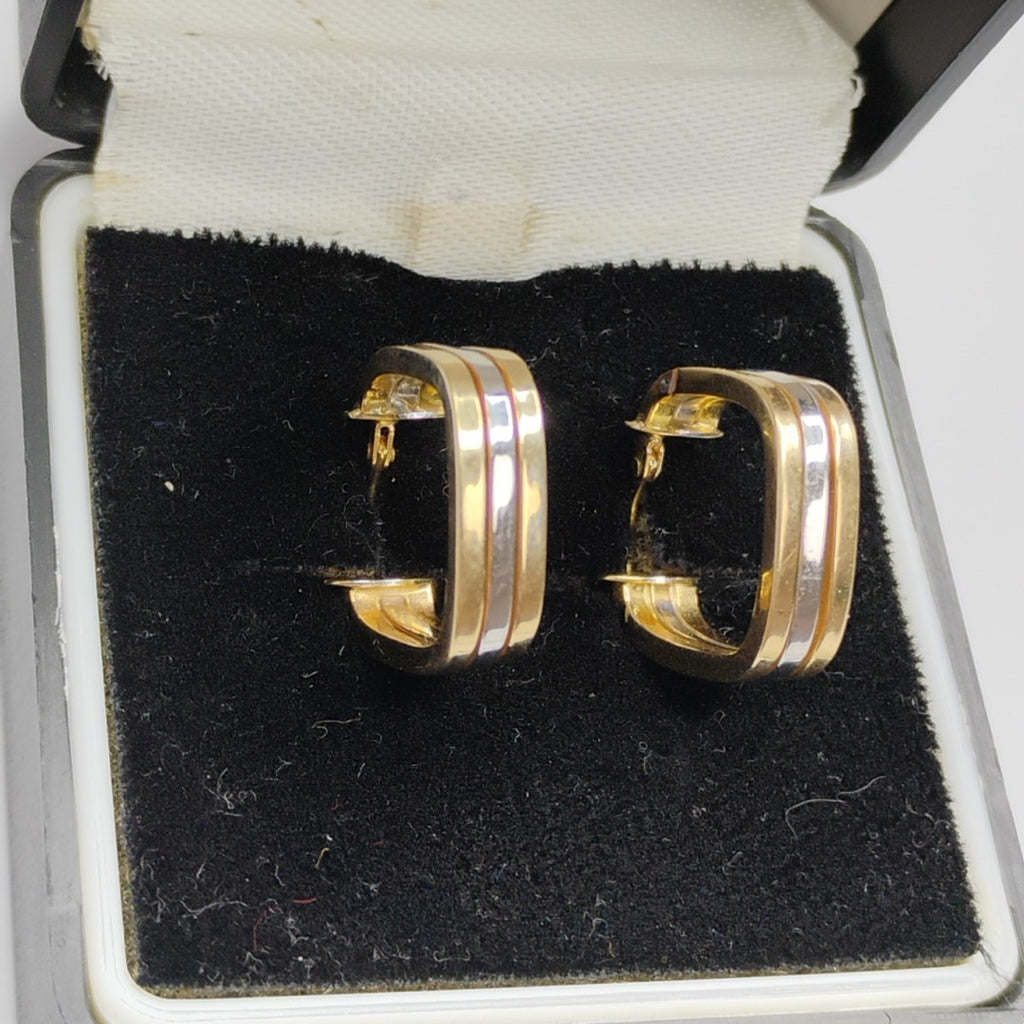 ARRACADAS PAR ORO,ORO COMBINADO 14 K 1,40 GRMS (SEMINUEVO)