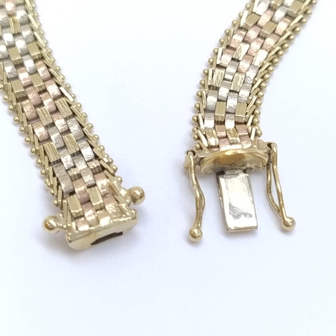 PULSERA ORO COMBINADO 14 K 15,50 GRMS (SEMINUEVO)