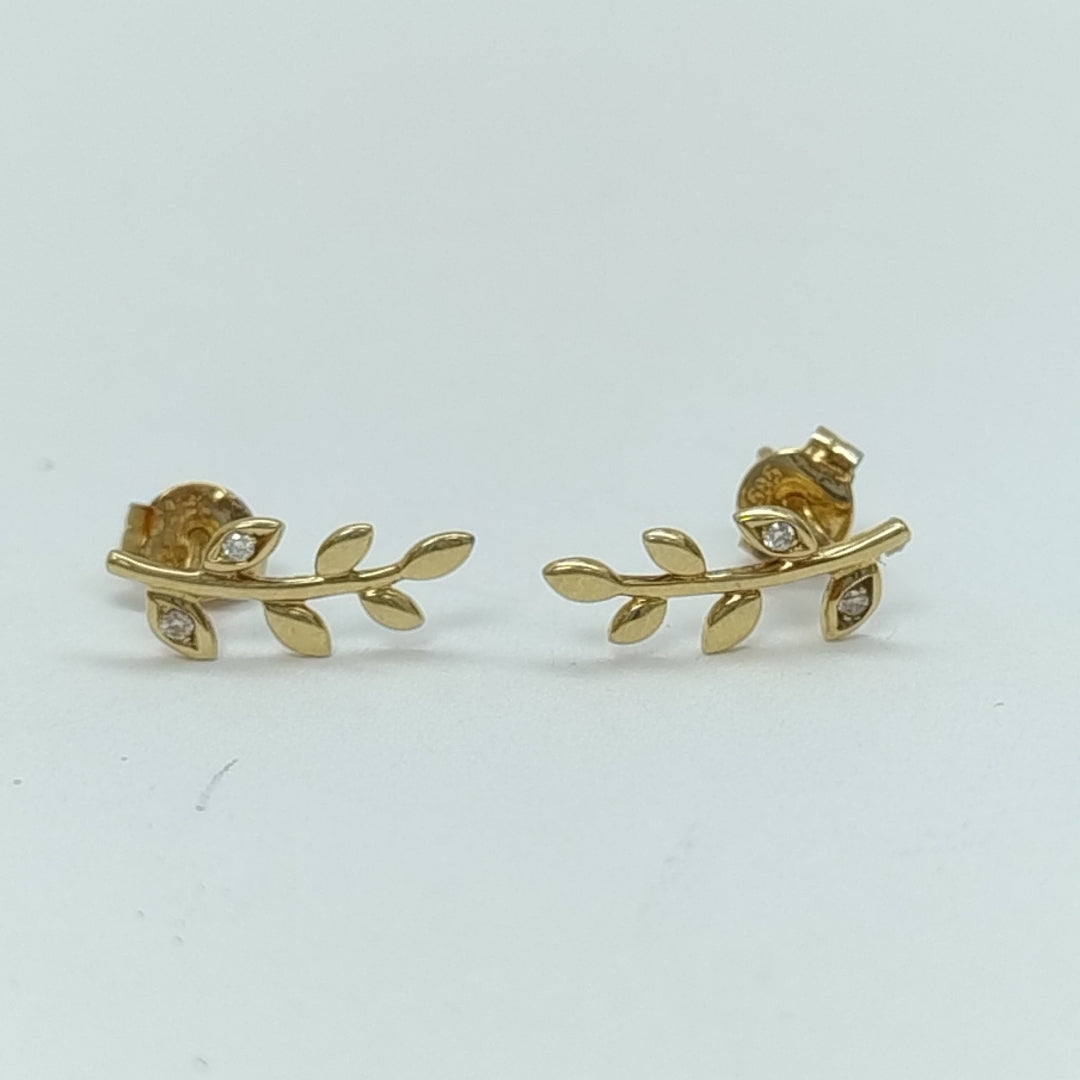 BROQUELES PAR ORO 14 K 1 GRMS (SEMINUEVO)