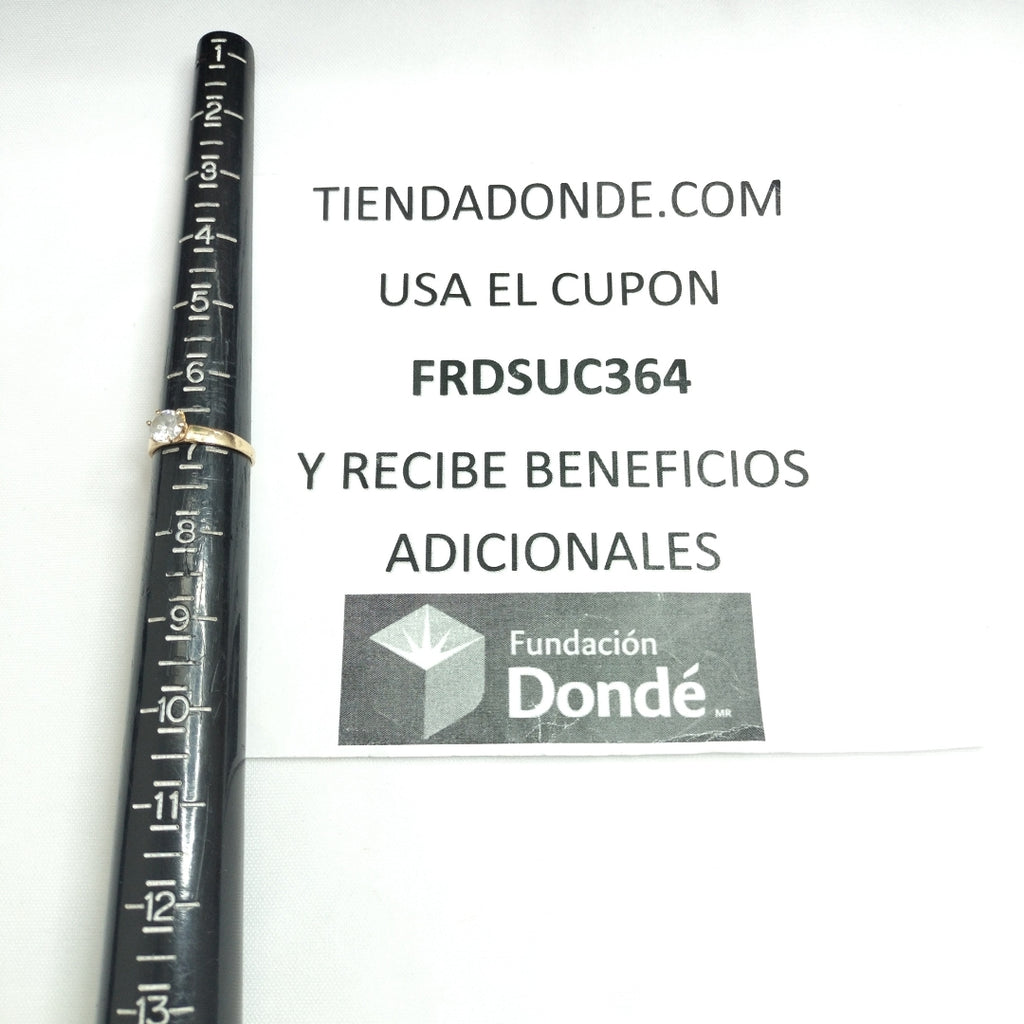 SOLITARIO ORO 14 K 1.6 GRMS (SEMINUEVO)