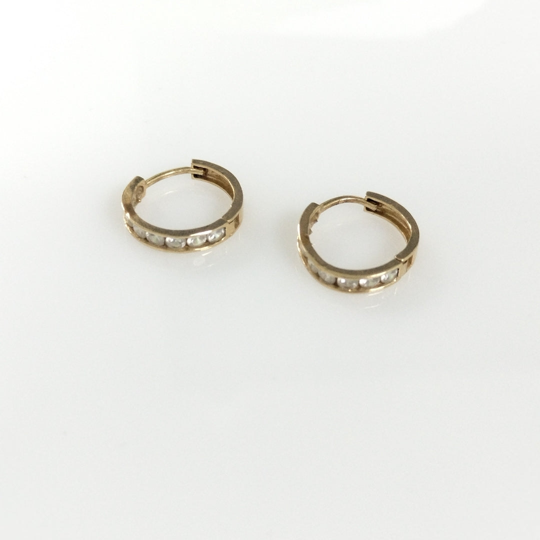 ARRACADAS PAR ORO 14 K 1.5 GRMS (SEMINUEVO)