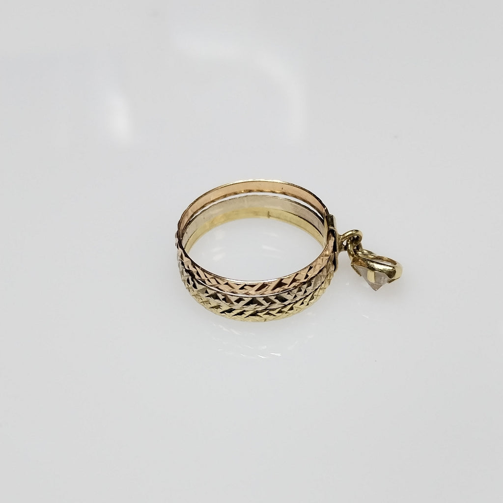 ANILLITO ORO COMBINADO 14 K 2.2 GRMS (SEMINUEVO)