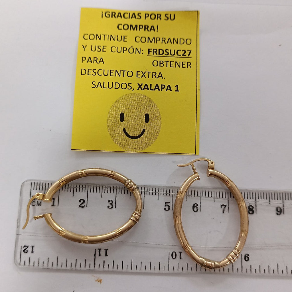 ARRACADAS PAR ORO 14 K 3.4 GRMS (SEMINUEVO)