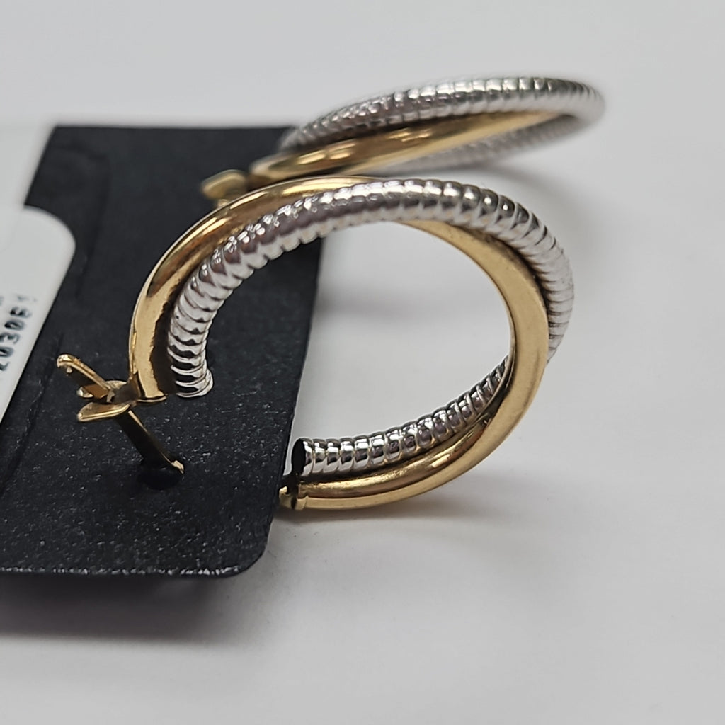 ARETES PAR ORO, ORO COMBINADO 14 K 1.8 GRMS (SEMINUEVO)