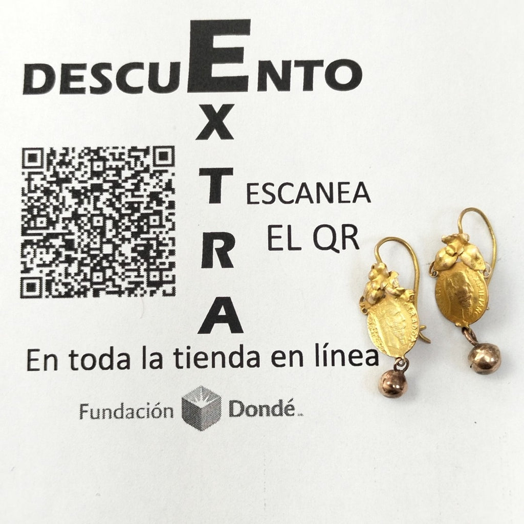 K1 1.6 GRMS 10 K IDENTIFICACIÓN ARETES PAR MATERIALES ORO OBSERVACION (SEMINUEVO)