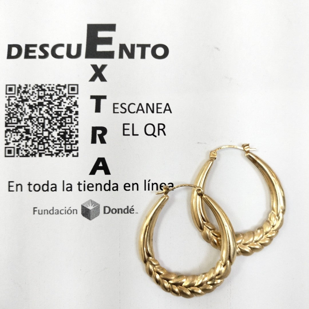 ARRACADAS PAR ORO 14 K 4.5 GRMS (SEMINUEVO)