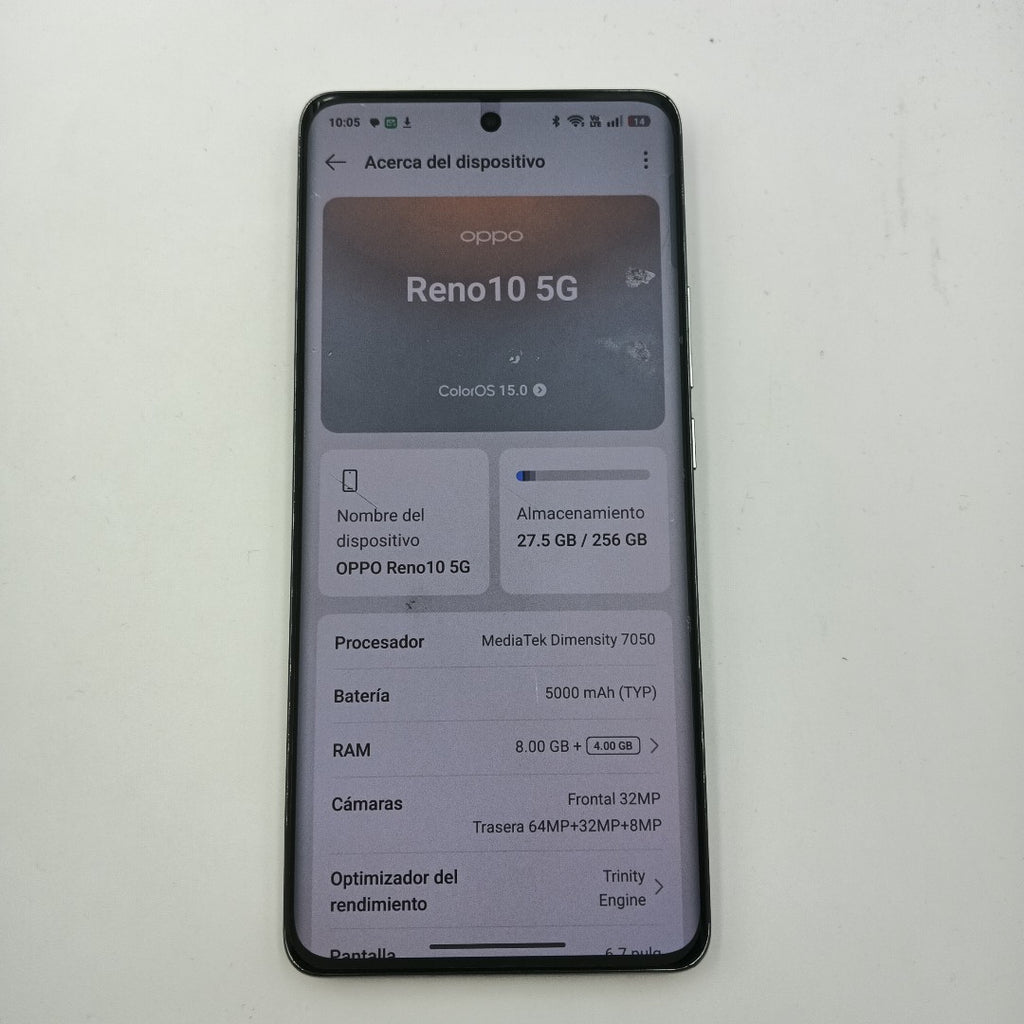 CELULAR OPPO RENO 10 CPH2531 (2023) 256 GB 8 GB RAM (SEMINUEVO)