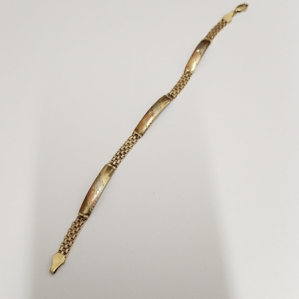 PULSERA ORO, ORO COMBINADO 10 K 4.2 GRMS (SEMINUEVO)