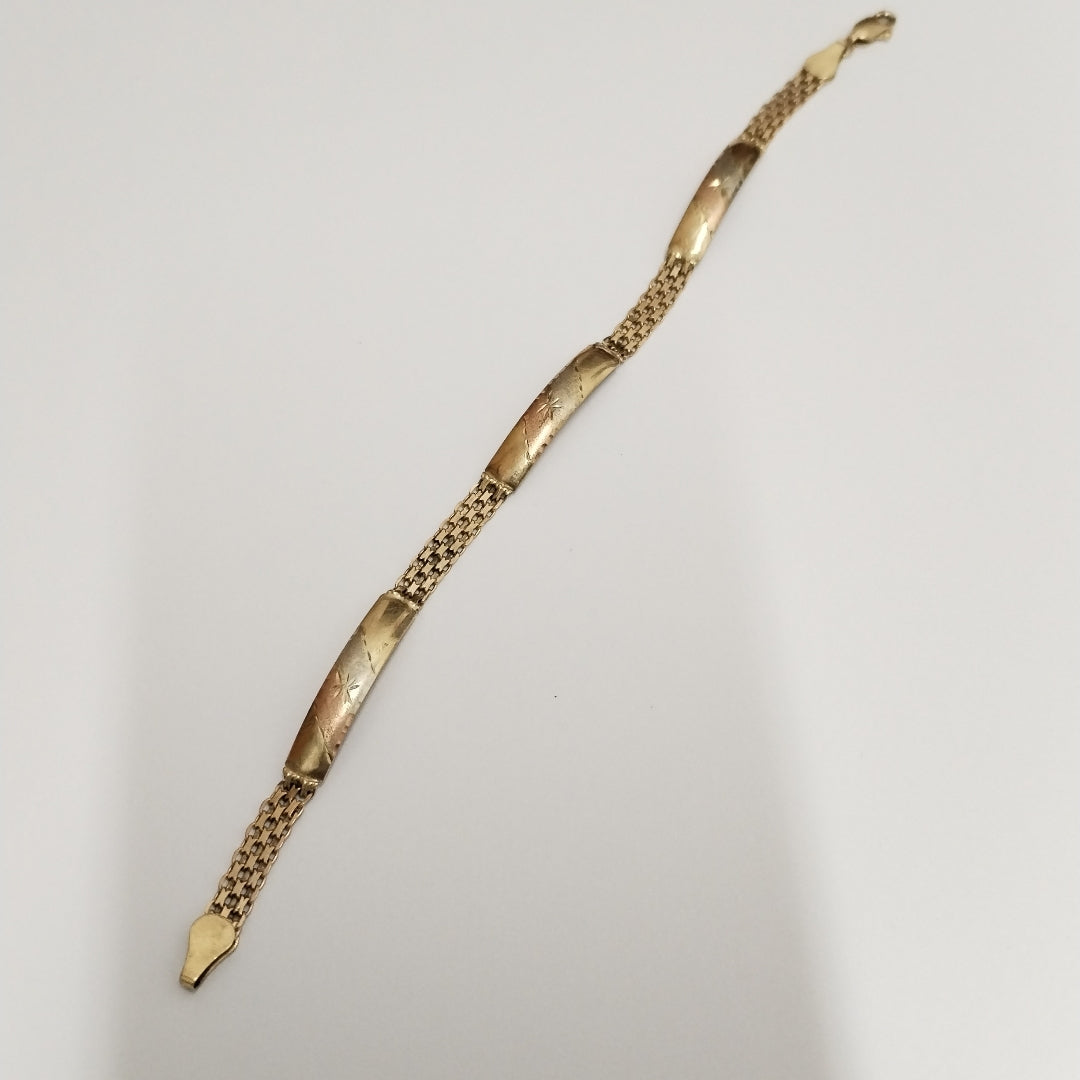 PULSERA ORO, ORO COMBINADO 10 K 4.2 GRMS (SEMINUEVO)