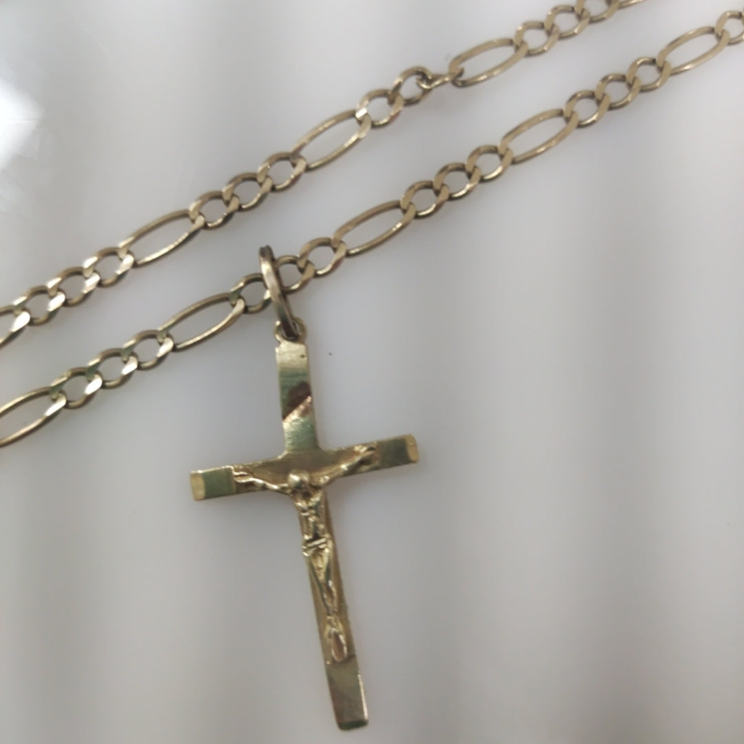 CADENA, CRUCIFIJO ORO 10 K 9.1 GRMS (SEMINUEVO)