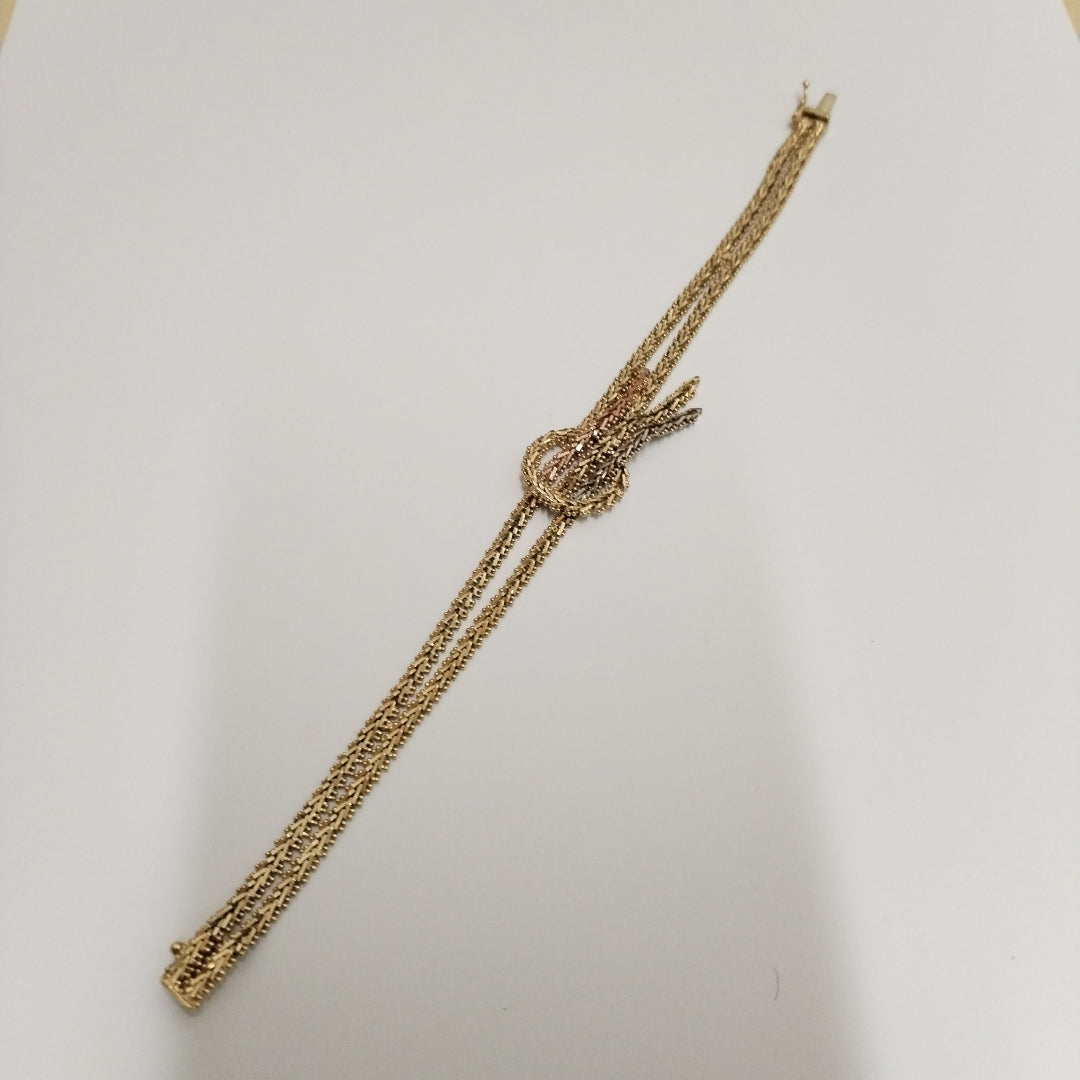 PULSERA ORO COMBINADO 14 K 14.9 GRMS (SEMINUEVO)