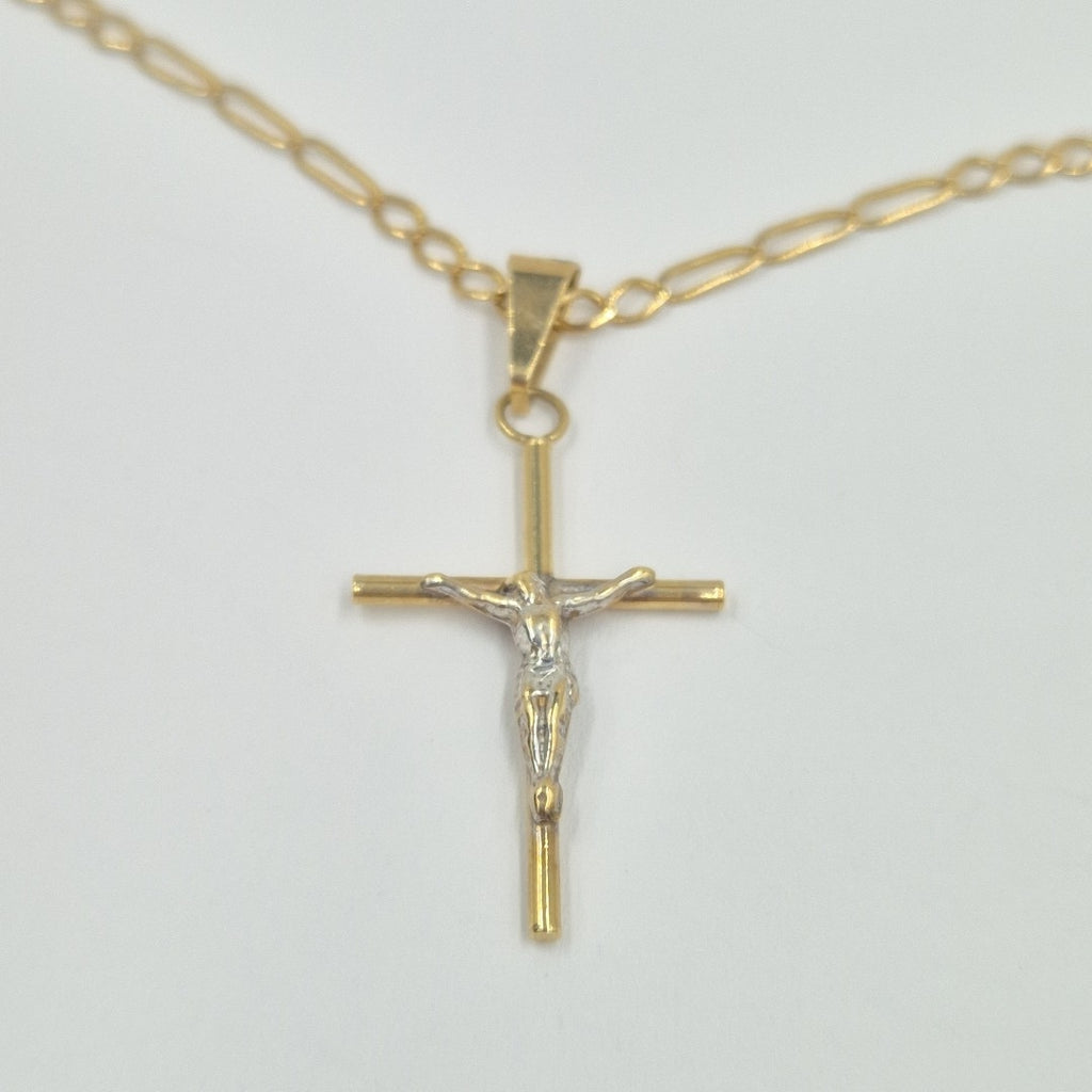 CADENA,CRUCIFIJO ORO 14 K 4,80 GRMS (SEMINUEVO)