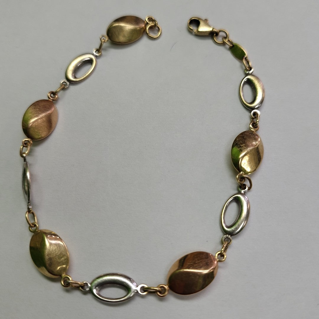 PULSERA ORO COMBINADO 14 K 4 GRMS (SEMINUEVO)