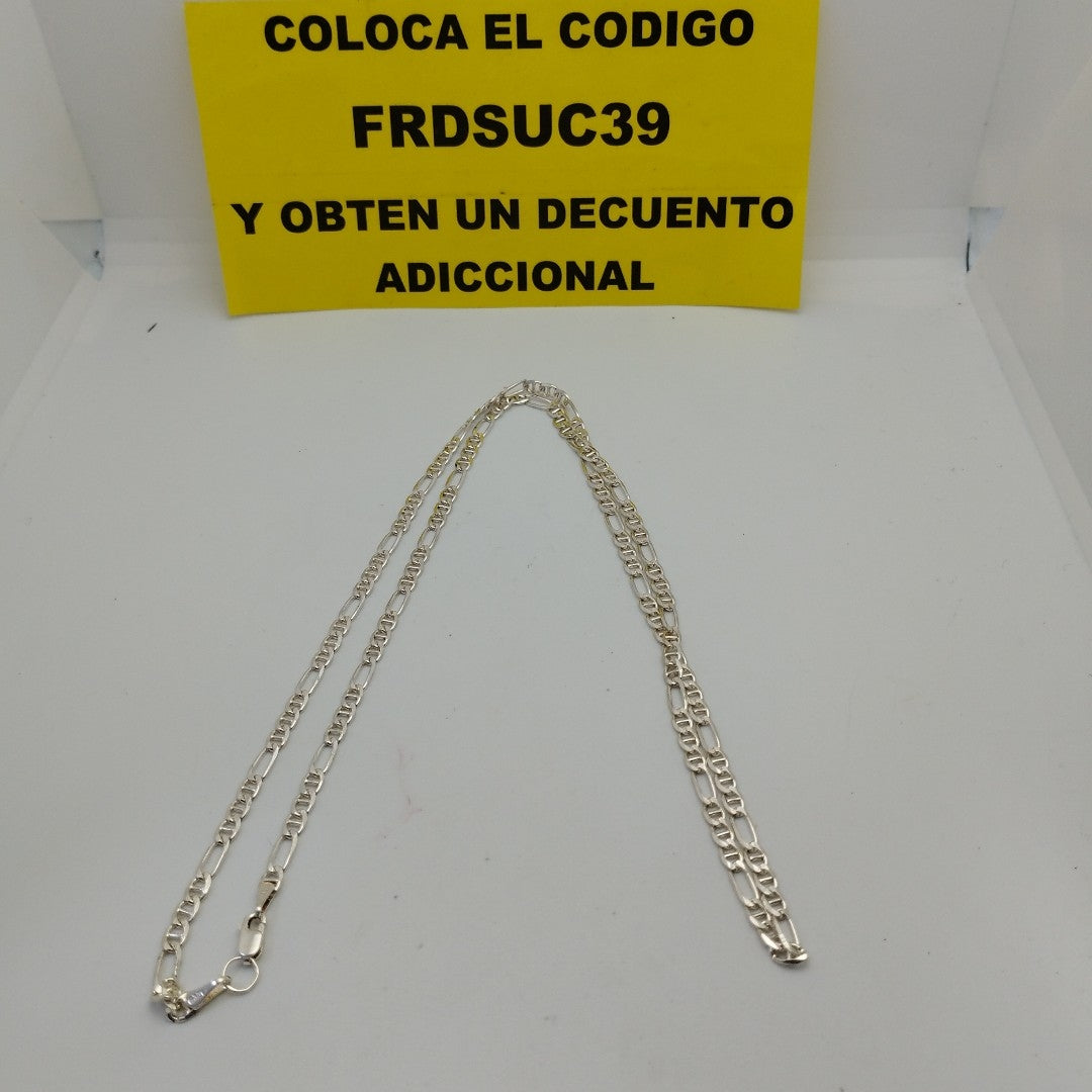 CADENA TEJIDO 3X1 PLATA .925 60 CM 8.5 GR (NUEVO)
