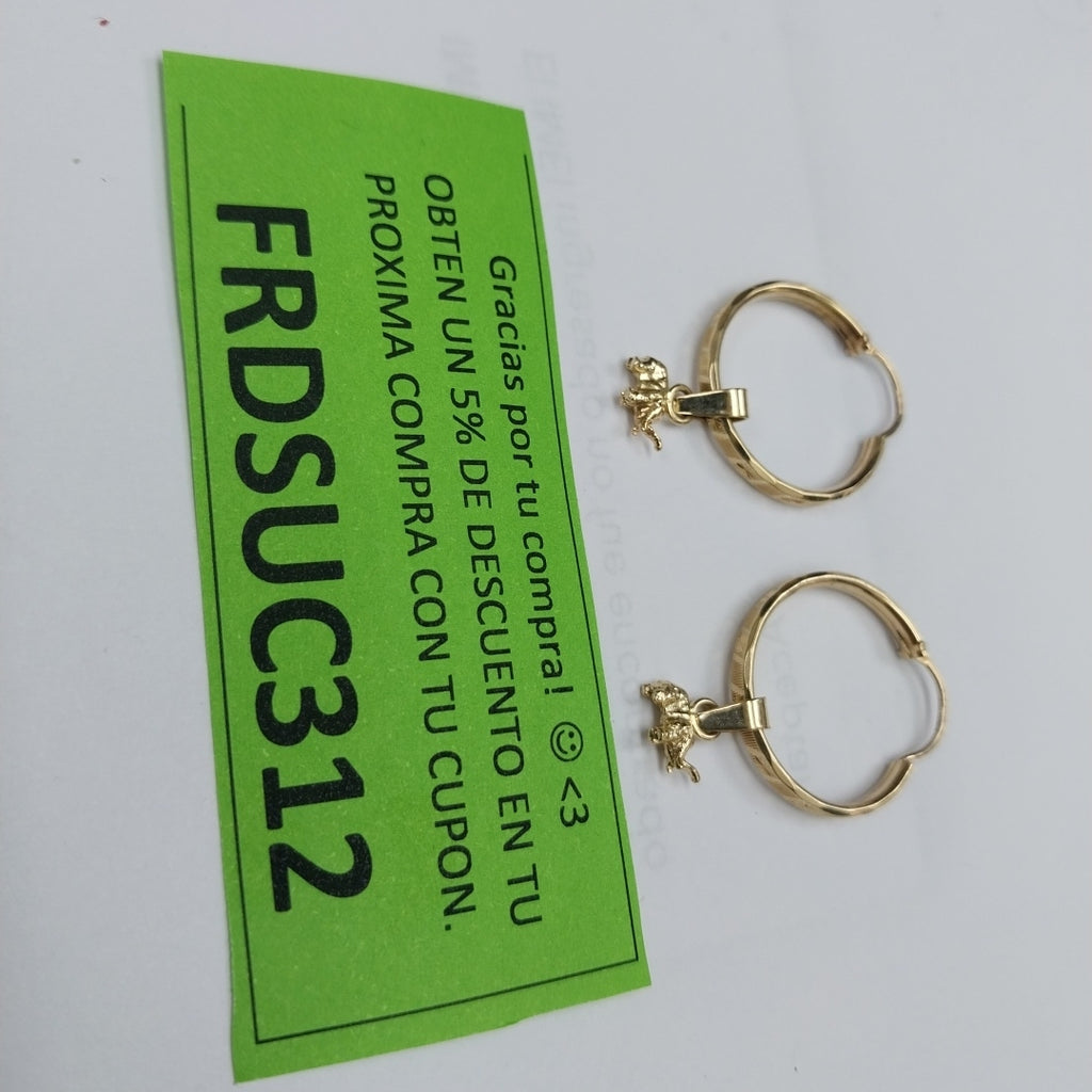 ARRACADAS PAR ORO 14 K 2.9 GRMS (SEMINUEVO)