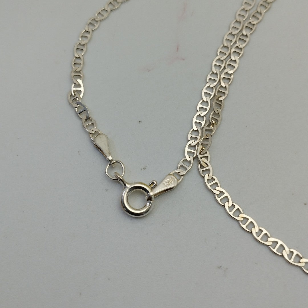 CADENA TEJIDO GUCHI PLATA .925 60 CM 4 GR (NUEVO)
