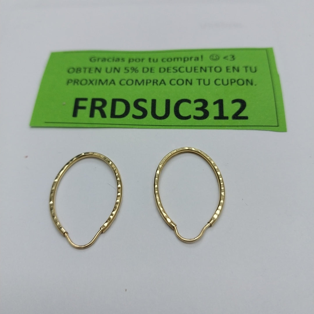 ARRACADAS PAR ORO 14 K 1 GRMS (SEMINUEVO)