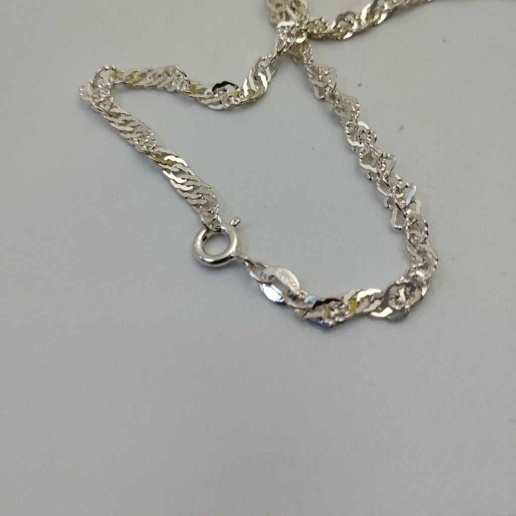 CADENA TEJIDO MEDIO TORZAL PLATA .925 55 CM 6 GR (NUEVO)