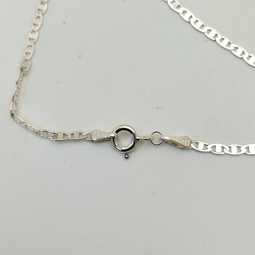 CADENA TEJIDO ESPEJO PLATA .925 55 CM 3.9 GR (NUEVO)