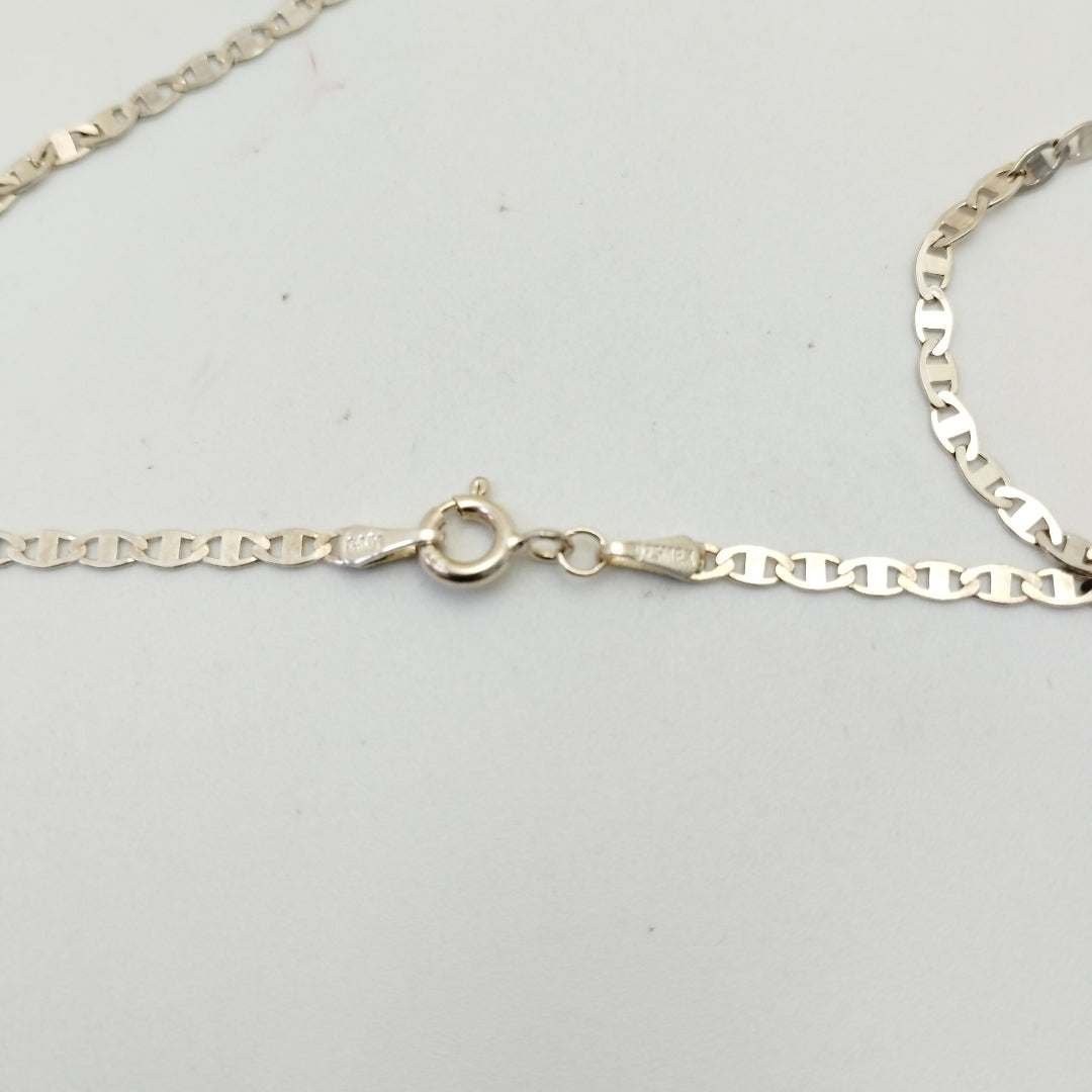 CADENA TEJIDO ESPEJO PLATA .925 55 CM 3.9 GR (NUEVO)