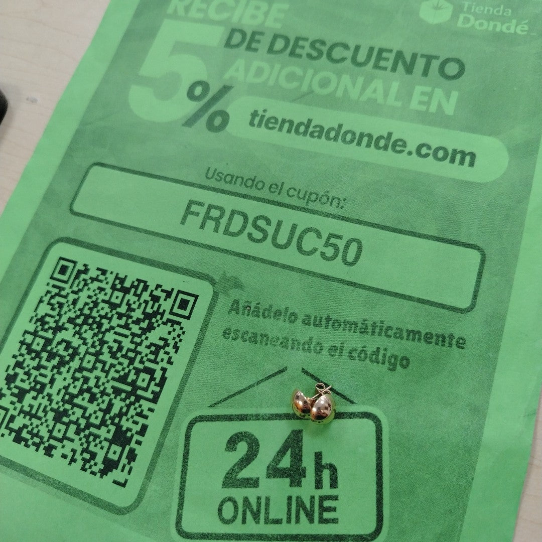 BROQUELES PAR ORO 14 K 1.7 GRMS (SEMINUEVO)