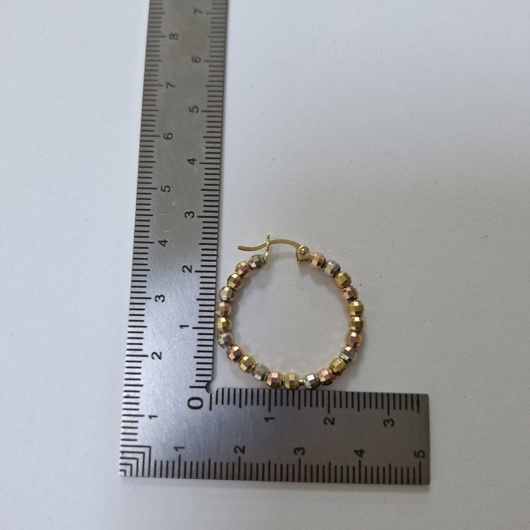 ARRACADAS PAR ORO, ORO COMBINADO 10 K 3.2 GRMS (SEMINUEVO)