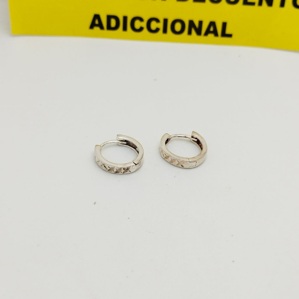 ARRACADAS LABRADAS PLATA .925 3.2 GR (NUEVO)