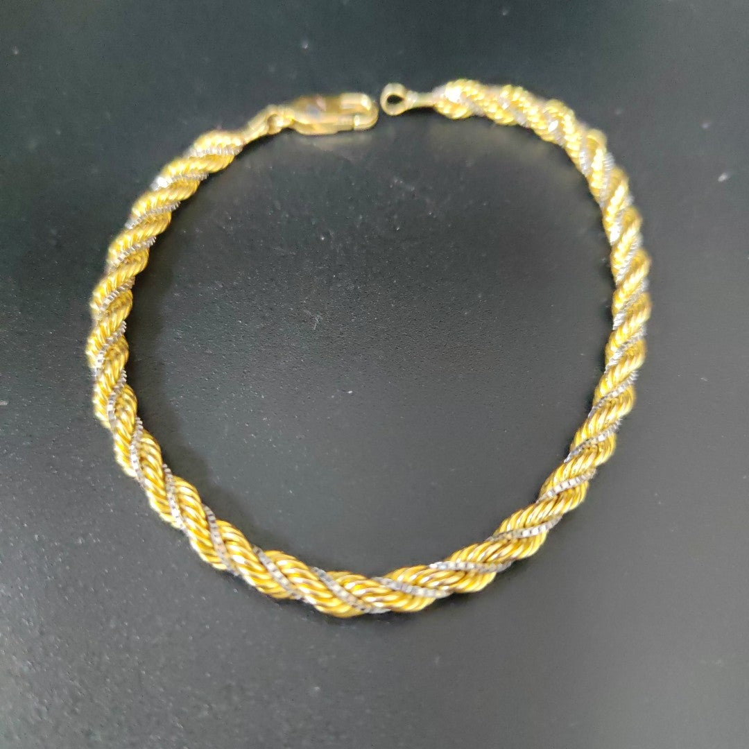 PULSERA ORO COMBINADO 14 K 4.3 GRMS (SEMINUEVO)