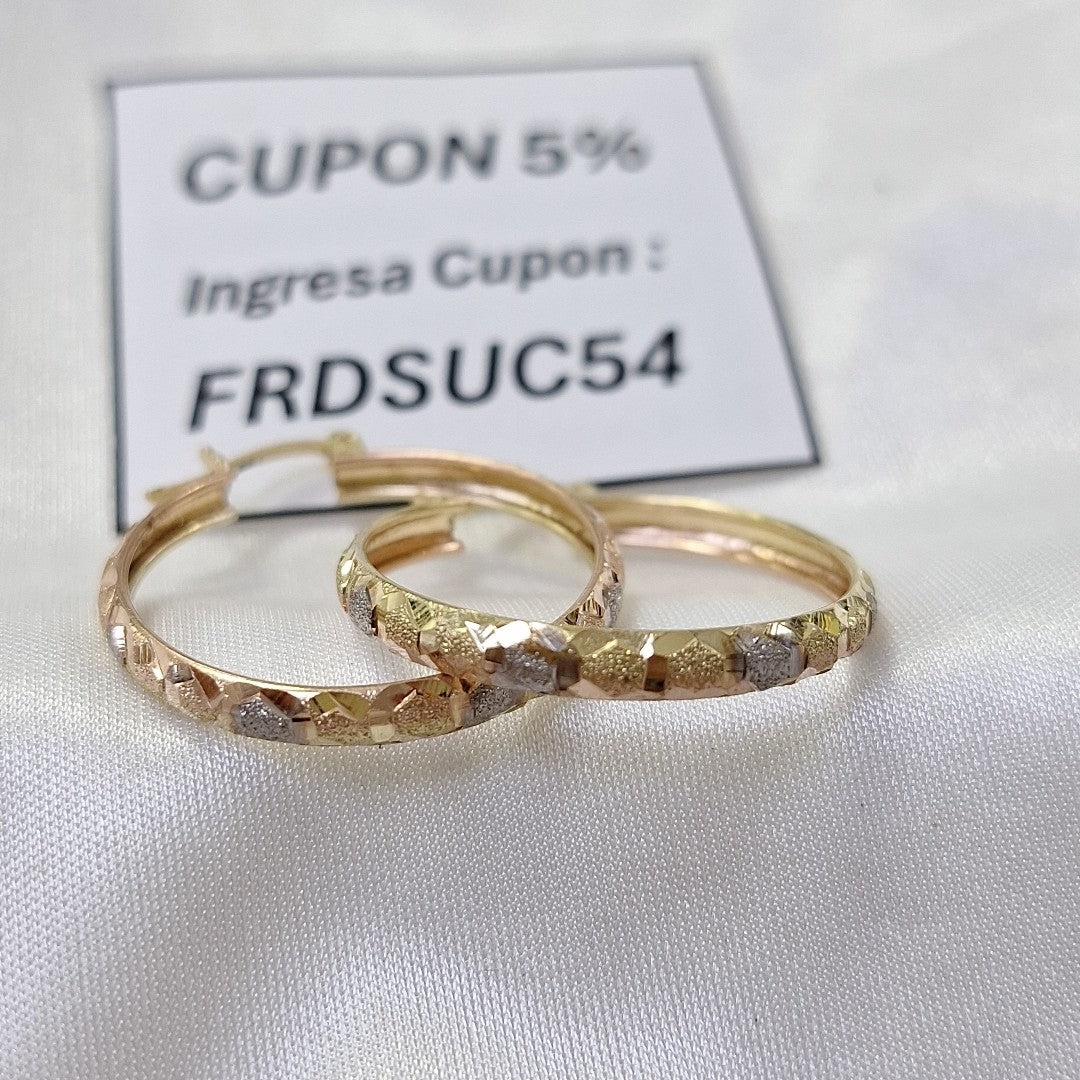 ARRACADAS PAR ORO 14 K 2.5 GRMS (SEMINUEVO)