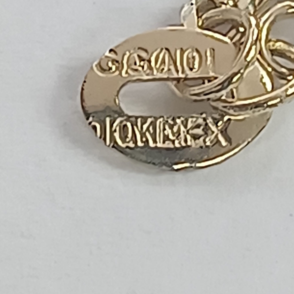 CADENAS TEJIDO BARBADA ORO 10K 50 CM 3.5 GR (NUEVO)