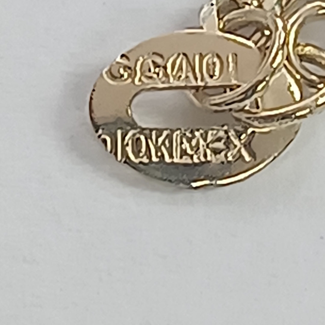 CADENAS TEJIDO BARBADA ORO 10K 50 CM 3.5 GR (NUEVO)