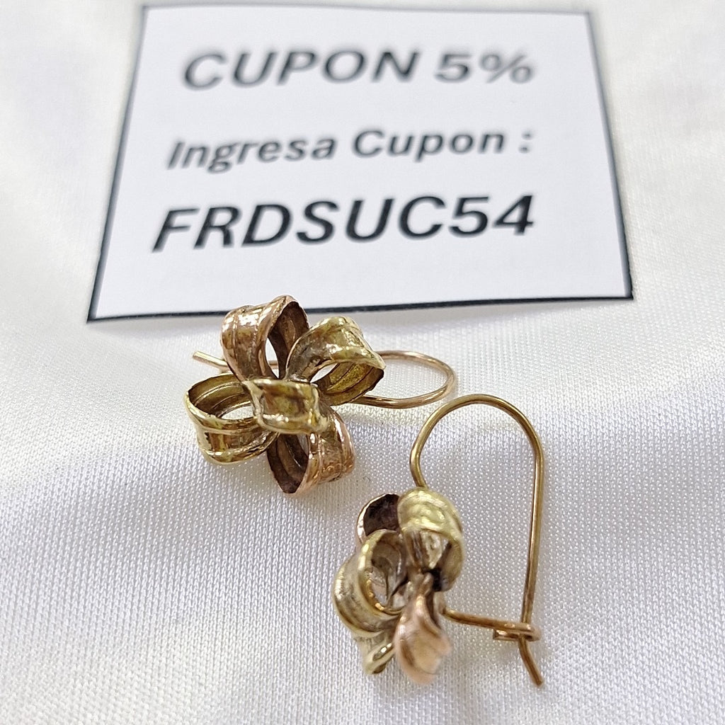ARETES PAR ORO 14 K 2,10 GRMS (SEMINUEVO)